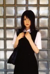 blouse bookbag doukei mischishige_sayumi pleated_skirt school_uniform skirt sweater_vest rating:Safe score:0 user:nil!