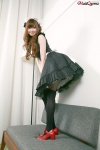 apron black_legwear dress fishnet_pantyhose hairband maid maid_uniform pantyhose sasaki_airi thighhighs rating:Safe score:0 user:nil!