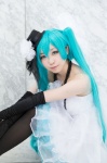 aqua_eyes aqua_hair cosplay dress elbow_gloves flower gloves hatsune_miku necklace petticoat thighhighs top_hat twintails vocaloid yuni_(ii) rating:Safe score:1 user:pixymisa