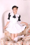 apron costume couch curtsy kneehighs lace maid maid_uniform ozawa_maria skirt skirt_lift rating:Safe score:3 user:nil!