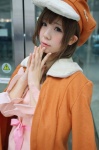 bakemonogatari blouse coat cosplay hat kousaka_yun sengoku_nadeko rating:Safe score:0 user:pixymisa