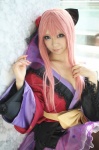 bow cleavage cosplay flower hairbow kimono megurine_luka mizuno pink_hair vocaloid rating:Safe score:0 user:pixymisa