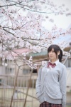 blouse cardigan cosplay miso_shiru misosoup original pleated_skirt ponytail school_uniform skirt rating:Safe score:0 user:nil!