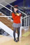 amagi_yukiko black_legwear cardigan cosplay hairband megami_tensei nora pantyhose persona persona_4 pleated_skirt sailor_uniform school_uniform skirt rating:Safe score:3 user:nil!