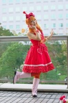 anpanman boots cosplay dokin dress hairbow lollipop pantyhose red_hair twintails yaya rating:Safe score:2 user:nil!