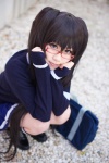 cosplay glasses hatsune_miku monochro_blue_sky_(vocaloid) pleated_skirt ryo school_uniform skirt sweater tie twintails vocaloid rating:Safe score:3 user:xkaras