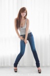 cleavage high_heels jeans revision ryu_ji-hye tank_top rating:Safe score:1 user:mock