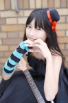 akiyama_mio cosplay dress fingerless_elbow_gloves guitar hashimoto_rena hat k-on! one_glove rating:Safe score:0 user:nil!