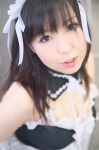 apron cleavage cosplay cyborg_nene detached_sleeves dress hairband kore_ga_watashi_no_goshujin-sama kurauchi_anna maid maid_uniform rating:Safe score:0 user:nil!