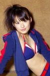 bikini_top cleavage dgc_0081 konno_narumi ponytail shorts swimsuit track_jacket rating:Safe score:0 user:nil!