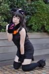 animal_ears black_legwear boots cat_ears cosplay dress kanan paw_gloves thighhighs to_love-ru_darkness yuuki_mikan zettai_ryouiki rating:Safe score:1 user:nil!