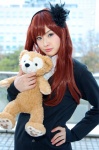 blouse blue_eyes cardigan cosplay emma_ykk flower hairband original plushie red_hair rating:Safe score:0 user:pixymisa