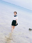 beach costume ocean oriyama_miyu pleated_skirt sailor_uniform school_uniform skirt vjy_95 wet rating:Safe score:0 user:nil!