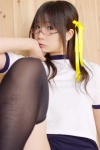 beat_angel_escalayer black_legwear buruma chocoball cosplay escalayer glasses gym_uniform hair_ribbons shorts thighhighs tshirt rating:Safe score:1 user:nil!