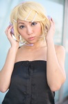 blonde_hair cosplay hair_clips headset kagamine_rin migikata_no_chou_(vocaloid) tubetop vocaloid yuuma rating:Safe score:0 user:nil!