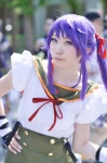 cosplay ebisuzawa_kurumi fingerless_gloves gakkou_gurashi! hair_ribbons pleated_skirt purple_hair sailor_uniform school_uniform skirt twintails yuni_(ii) rating:Safe score:0 user:nil!