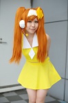 cosplay dia_(shugo_chara!) hairband hair_clips headset kureha_marie miniskirt orange_hair shugo_chara! skirt sleeveless_blouse twintails rating:Safe score:0 user:nil!