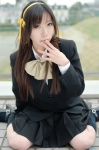 aoki blazer blouse cosplay hairband hair_ribbons kneesocks pleated_skirt school_uniform skirt suzumiya_haruhi suzumiya_haruhi_no_yuuutsu rating:Safe score:0 user:nil!