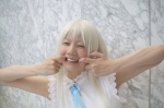 ano_hi_mita_hana_no_namae_wo_bokutachi_wa_mada_shiranai cosplay dress honma_meiko kochome ribbon_tie white_hair rating:Safe score:1 user:pixymisa