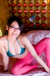 bed bikini cleavage glasses pantyhose side-tie_bikini spring_breeze swimsuit tokito_ami rating:Safe score:3 user:nil!