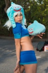 akiton cosplay croptop dragon_quest hat microskirt plushie skirt slime_(dragon_quest) white_hair rating:Safe score:0 user:pixymisa
