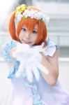 babydoll choker cosplay dress gloves headband katai_kurumi kousaka_honoka love_live!_school_idol_project orange_hair side_ponytail rating:Safe score:0 user:nil!