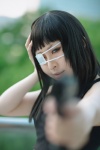 cosplay croptop eyepatch gun jormungand sofia_valmer tank_top tsuzuki_rui rating:Safe score:0 user:nil!