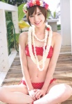 bikini flowers lei memories_(ii) shinoda_mariko side-tie_bikini swimsuit rating:Safe score:0 user:Beako