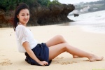 aoyama_rola beach bikini_top blouse dgc_0919 ocean pleated_skirt skirt swimsuit rating:Safe score:1 user:nil!