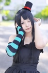 akiyama_mio arm_warmers cosplay dress kai_(ii) k-on! top_hat rating:Safe score:0 user:nil!