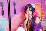akilive!! cosplay itsuki_akira kimono love_live!_school_idol_project pleated_skirt purple_hair skirt thighhighs toujou_nozomi twintails white_legwear rating:Safe score:0 user:nil!