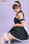 apron dress fishnet_stockings hairband maid maid_uniform momohara_mina thighhighs zettai_ryouiki rating:Safe score:0 user:nil!