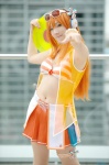 beatmania_iidx bikini_top cosplay kishigami_hana orange_hair pantyhose pleated_skirt skirt sunglasses swimsuit umegiri_iroha rating:Safe score:2 user:nil!