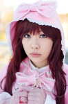 blouse bows cosplay gloves hairband original red_hair shawl yuu_(ii) rating:Safe score:0 user:pixymisa