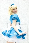 apron arico blonde_hair cosplay dress hairbow original petticoat rating:Safe score:0 user:pixymisa