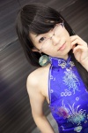 cosplay glasses looking_over_glasses minazuki_rui original qipao rating:Safe score:1 user:pixymisa