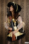 dress fishnet_pantyhose gun ogoshi_shihomi pantyhose pirate_costume pirate_hat rifle rq-star_417 rating:Safe score:1 user:nil!