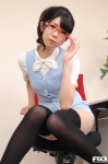 blouse glasses miniskirt ponytail rq-star_614 skirt thighhighs usami_aoi vest zettai_ryouiki rating:Safe score:1 user:nil!