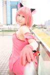 animal_ears cat_ears cosplay garter momomiya_ichigo pink_hair saki tail tokyo_mew_mew rating:Safe score:0 user:nil!