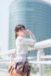 blouse glasses koyomi shoulder_bag skirt rating:Safe score:0 user:pixymisa