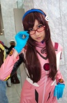 bodysuit cosplay glasses gloves hairband looking_over_glasses lumi makinami_mari_illustrious neon_genesis_evangelion rebuild_of_evangelion twintails rating:Safe score:0 user:pixymisa