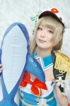 arata blazer blonde_hair cosplay dress fingerless_gloves hat inflatable_whale love_live!_school_idol_project military_uniform minami_kotori rating:Safe score:0 user:nil!