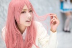 blouse cardigan cosplay kuroko_no_basuke mogeta momoi_satsuki pink_hair school_uniform rating:Safe score:3 user:nil!
