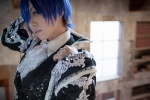 blue_eyes blue_hair cosplay crossplay dress_shirt kaito lili_a overcoat vest vocaloid rating:Safe score:0 user:pixymisa