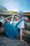 ayanami_rei blue_hair cosplay jumper kneesocks neon_genesis_evangelion sailor_uniform school_uniform shima rating:Safe score:1 user:nil!