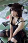 animal_ears cat_ears cleavage cosplay dress enako garter_belt original thighhighs zettai_ryouiki rating:Safe score:7 user:nil!