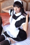 akiyama_mio apron bed cosplay dress hairband k-on! maid maid_uniform necoco thighhighs zettai_ryouiki rating:Safe score:1 user:nil!