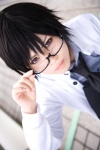 code_geass cosplay crossplay dress_shirt glasses jacket lelouch_lamperouge looking_over_glasses miho tie rating:Safe score:0 user:nil!