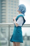 ayanami_rei blue_hair cosplay jumper kooki neon_genesis_evangelion sailor_uniform school_uniform rating:Safe score:0 user:nil!