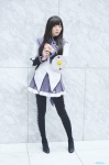 akemi_homura black_legwear blouse cosplay hairband isshiki_yuima miniskirt puella_magi_madoka_magica skirt rating:Safe score:0 user:nil!